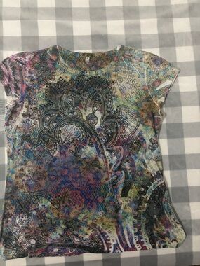 Vintage Multicolor Paisley Short Sleeve Tee